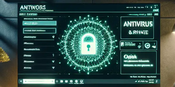 A cozy, modern computer setup in a dimly lit room, highlighting privacy and security for adult content viewing.